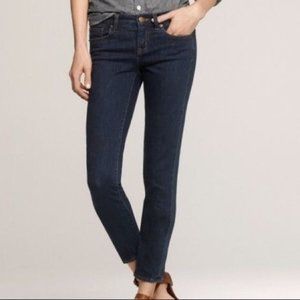 J. CREW Dark Wash Toothpick Ankle Jeans Size 28